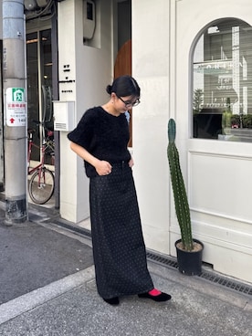 「titivate（ティティベイト）のアイテム（バレエシューズ）」を使った、titivateさん（レディース・157cm）の秋コーディネート