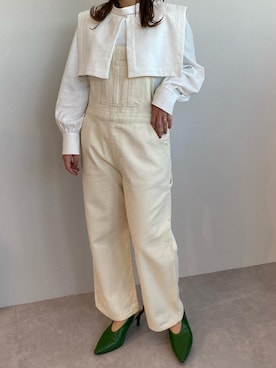 「titivate（ティティベイト）のアイテム（オールインワン・サロペット）」を使った、titivateさん（レディース・153cm）の春コーディネート
