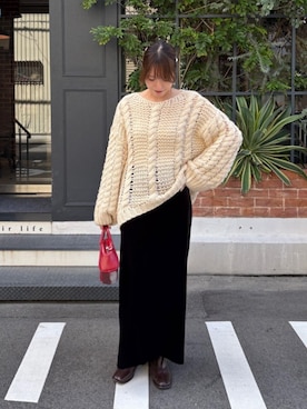 「titivate（ティティベイト）のアイテム（スカート）」を使った、titivateさん（レディース・163cm）の秋コーディネート