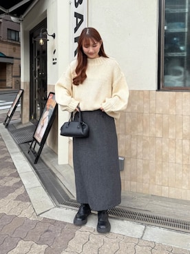 「titivate（ティティベイト）のアイテム（スカート）」を使った、titivateさん（レディース・158cm）の冬コーディネート