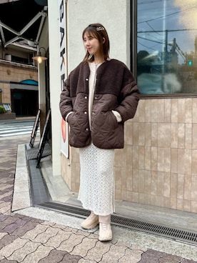 「アイテム（ルームウェア）」を使った、titivateさん（レディース・163cm）の冬コーディネート