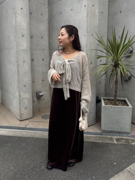 「ニット/セーター」｜「アイテム（ワンピース/ドレス）」を使った、titivateさん（レディース・152cm）の秋コーディネート