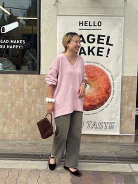 「titivate（ティティベイト）のアイテム（ニット/セーター）」を使った、titivateさん（レディース・160cm）の秋コーディネート