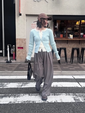 「titivate（ティティベイト）のアイテム（カーディガン/ボレロ）」を使った、titivateさん（レディース・160cm）の冬コーディネート