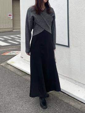 「アイテム（ワンピース/ドレス）」を使った、titivateさん（レディース・167cm）の冬コーディネート