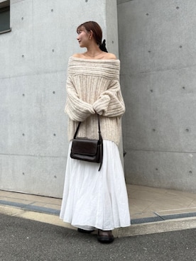 「titivate（ティティベイト）のアイテム（ニット/セーター）」を使った、titivateさん（レディース・158cm）の秋コーディネート