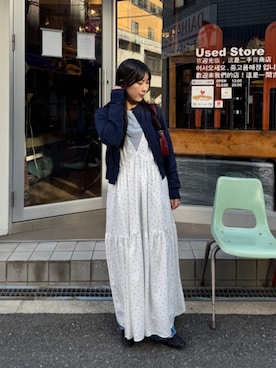 「titivate（ティティベイト）のアイテム（カーディガン/ボレロ）」を使った、titivateさん（レディース・157cm）の冬コーディネート