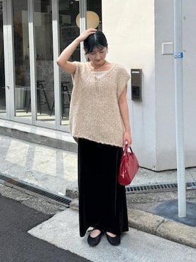 「titivate（ティティベイト）のアイテム（スカート）」を使った、titivateさん（レディース・157cm）の秋コーディネート