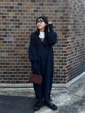 「titivate（ティティベイト）のアイテム（ワンピース/ドレス）」を使った、titivateさん（レディース・157cm）の冬コーディネート