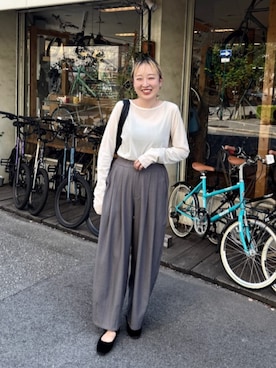 「titivate（ティティベイト）のアイテム（バレエシューズ）」を使った、titivateさん（レディース・160cm）の夏コーディネート