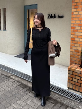 「titivate（ティティベイト）のアイテム（ワンピース/ドレス）」を使った、titivateさん（レディース・163cm）の冬コーディネート
