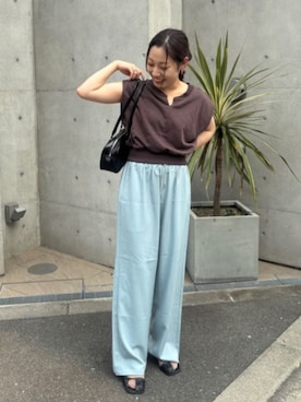 「リラックスパンツ」｜titivateさん（レディース・152cm）の夏コーディネート