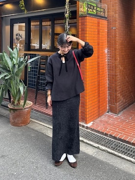 「titivate（ティティベイト）のアイテム（ニット/セーター）」を使った、titivateさん（レディース・157cm）の秋コーディネート