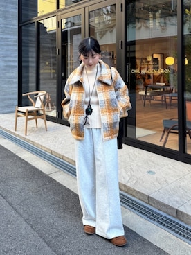 「アイテム（スウェットパンツ）」を使った、titivateさん（レディース・157cm）の冬コーディネート