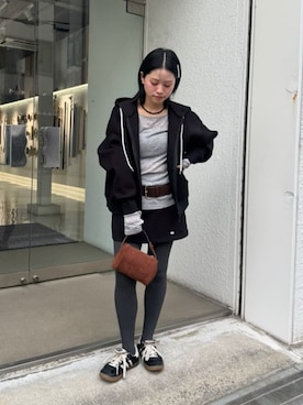 「アイテム（パーカー）」を使った、titivateさん（レディース・150cm）の冬コーディネート