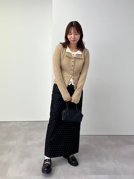 「titivate（ティティベイト）のアイテム（ニット/セーター）」を使った、titivateさん（レディース・163cm）の秋コーディネート