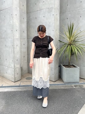 「miette（ミエット）のアイテム」を使った、titivateさん（レディース・165cm）の夏コーディネート