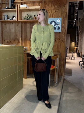 「titivate（ティティベイト）のアイテム（バレエシューズ）」を使った、titivateさん（レディース・160cm）の秋コーディネート