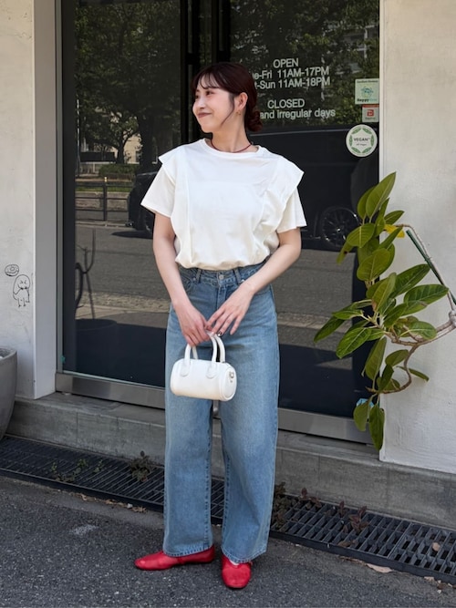 セール】汗染み防止ラッフルスリーブTシャツ（Tシャツ/カットソー