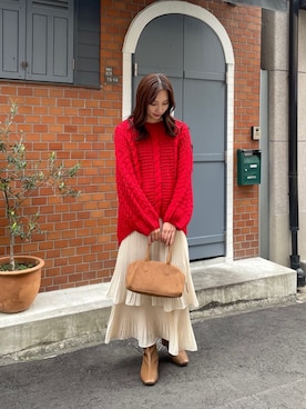 「titivate（ティティベイト）のアイテム（スカート）」を使った、titivateさん（レディース・167cm）の冬コーディネート