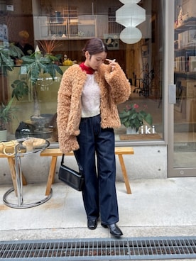 「titivate（ティティベイト）のアイテム（ニット/セーター）」を使った、titivateさん（レディース・157cm）の秋コーディネート