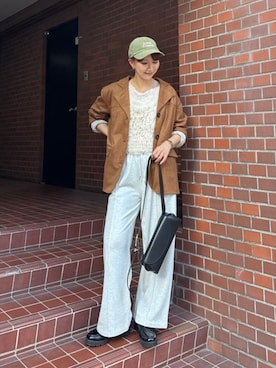 「アイテム（ミリタリージャケット）」を使った、titivateさん（レディース・158cm）の秋コーディネート