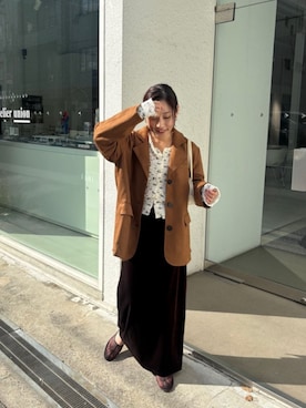 「アイテム（ミリタリージャケット）」を使った、titivateさん（レディース・152cm）の秋コーディネート