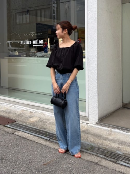 セミワイドデニムパンツ