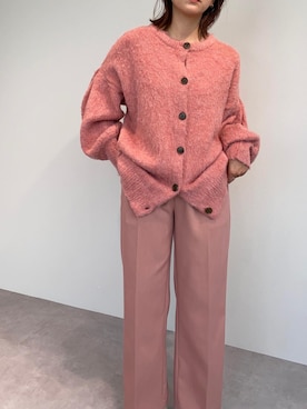 「アイテム（カーディガン/ボレロ、ピンク系）」を使った、titivateさん（レディース・164cm）の秋コーディネート