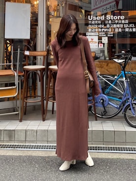 「titivate（ティティベイト）のアイテム（ワンピース/ドレス）」を使った、titivateさん（レディース・167cm）の冬コーディネート