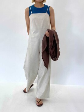 「titivate（ティティベイト）のアイテム（オールインワン・サロペット）」を使った、titivateさん（レディース・159cm）の夏コーディネート