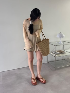 「アイテム（水着）」を使った、titivateさん（レディース・157cm）の春コーディネート