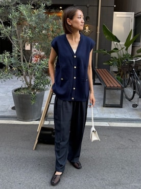 「Vネック」｜titivateさん（レディース・166cm）の夏コーディネート