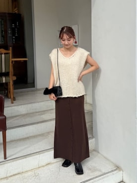 「titivate（ティティベイト）のアイテム（スカート）」を使った、titivateさん（レディース・158cm）の秋コーディネート