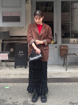 「アイテム（ミリタリージャケット）」を使った、titivateさん（レディース・162cm）の秋コーディネート