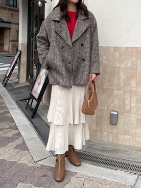 「titivate（ティティベイト）のアイテム（スカート）」を使った、titivateさん（レディース・167cm）の冬コーディネート