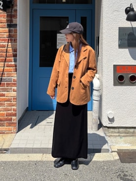 「アイテム（ミリタリージャケット）」を使った、titivateさん（レディース・163cm）の秋コーディネート