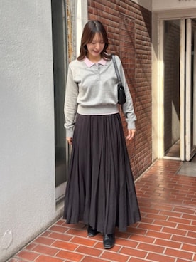 「titivate（ティティベイト）のアイテム（スカート）」を使った、titivateさん（レディース・163cm）の冬コーディネート