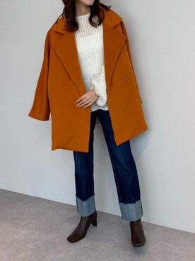 「titivate（ティティベイト）のアイテム（その他アウター）」を使った、titivateさん（レディース・163cm）の秋コーディネート