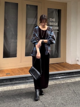 「titivate（ティティベイト）のアイテム（ワンピース/ドレス）」を使った、titivateさん（レディース・163cm）の秋コーディネート