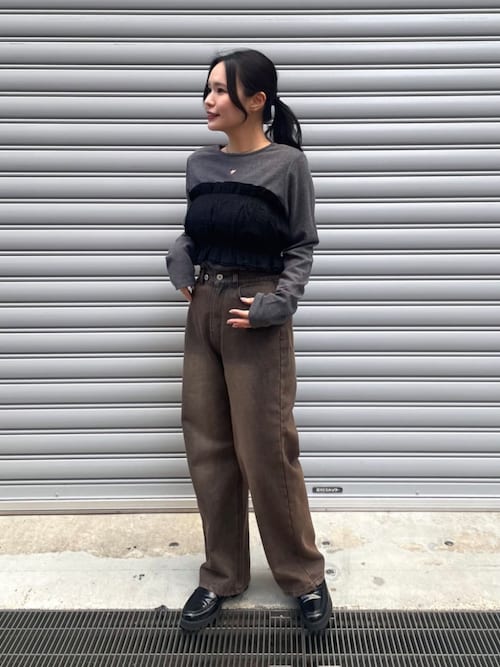 ハートカット刺繍前後2wayカットソー（Tシャツ/カットソー）｜titivate