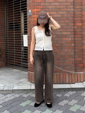 「titivate（ティティベイト）のアイテム（バレエシューズ）」を使った、titivateさん（レディース・163cm）の秋コーディネート