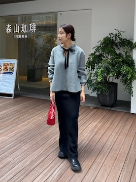 「titivate（ティティベイト）のアイテム（ニット/セーター）」を使った、titivateさん（レディース・157cm）の秋コーディネート