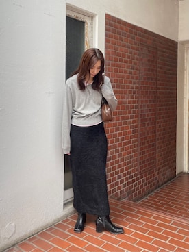 「titivate（ティティベイト）のアイテム（スカート）」を使った、titivateさん（レディース・167cm）の冬コーディネート