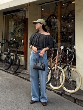 「titivate（ティティベイト）のアイテム（ニット/セーター）」を使った、titivateさん（レディース・157cm）の秋コーディネート