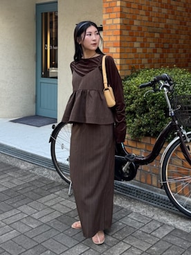 「ぺプラムトップス」｜titivateさん（レディース・157cm）の夏コーディネート