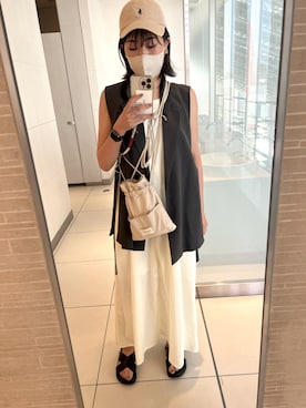 「SHIPS（シップス）のアイテム（サンダル）」を使った、shioさん（レディース・167cm）の夏コーディネート