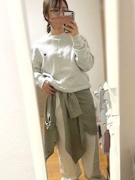 「アイテム（カーゴパンツ）」を使った、minicoさん（レディース・150cm）の秋コーディネート