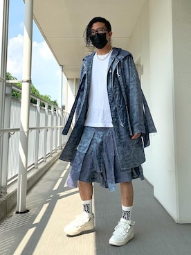 「コムデギャルソンオムプリュス」｜「アイテム（ジャケット/アウター）」を使った、やまんさん（メンズ・167cm）の春コーディネート