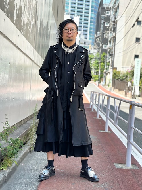 DAN コーデュロイ ノーカラージャケット ブラック　ハズム PAPAS(パパス) カシミヤ混コーデュロイジャケットD0434FCH002